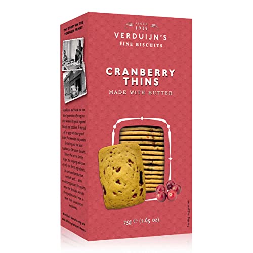 VERDUIJN'S - Butterwaffeln mit Moosbeeren und Himbeeren aus der Niederlande - Holländische Waffeln 75 g, Menge:12 Stück VERDUIJN'S - Butterwaffeln mit Moosbeeren und Himbeeren aus der Niederlande - Holländische Waffeln 75 g, Menge:12 Stück von VERDUIJN'S