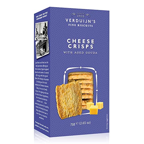 VERDUIJN'S - Gouda Crispy Käsegebäck aus der Niederlande - Holländische Waffeln 75 g, Menge:5 Stück von VERDUIJN'S