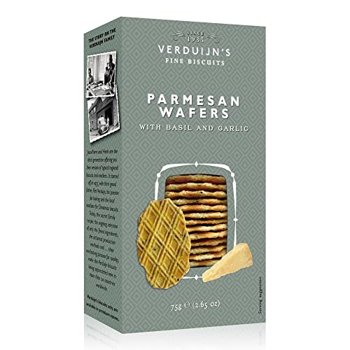 VERDUIJN'S - Käse Waffeln mit Parmesan und Basilikum aus der Niederlande - Holländische Waffeln 75 g, Menge:12 Stück VERDUIJN'S - Käse Waffeln mit Parmesan und Basilikum aus der Niederlande - Holländische Waffeln 75 g, Menge:12 Stück von VERDUIJN'S