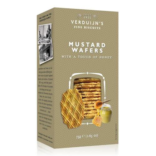 VERDUIJN'S - Waffeln mit Honig und Senf aus der Niederlande - Holländische Waffeln 75 g, Menge:5 Stück VERDUIJN'S - Waffeln mit Honig und Senf aus der Niederlande - Holländische Waffeln 75 g, Menge:5 Stück von VERDUIJN'S