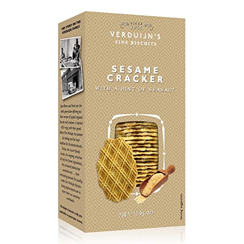 VERDUIJN'S - Waffeln mit Sesam und Meersalz aus der Niederlande - Holländische Waffeln 75 g, Menge:12 Stück VERDUIJN'S - Waffeln mit Sesam und Meersalz aus der Niederlande - Holländische Waffeln 75 g, Menge:12 Stück von VERDUIJN'S