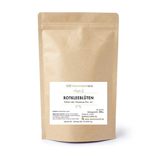 VH3 Rotkleeblüten Kräuter Tee - 100g - Die natürliche Alternative für die Wechseljahre von VH3