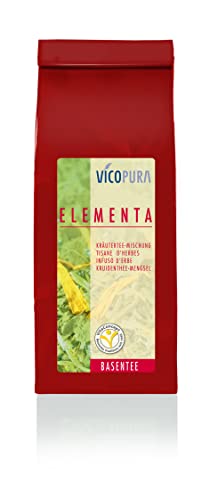 VICOPURA Elementa Tee, basische Kräutertee Mischung begleitend bei Cellulite- Fasten- und Entschlackungs Programmen (100g) von VICOPURA