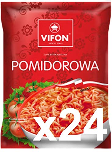 24x Vifon Pomidorowa - Tomatensuppe Instant-Nudelsuppe 65g (Karton) von VIFON