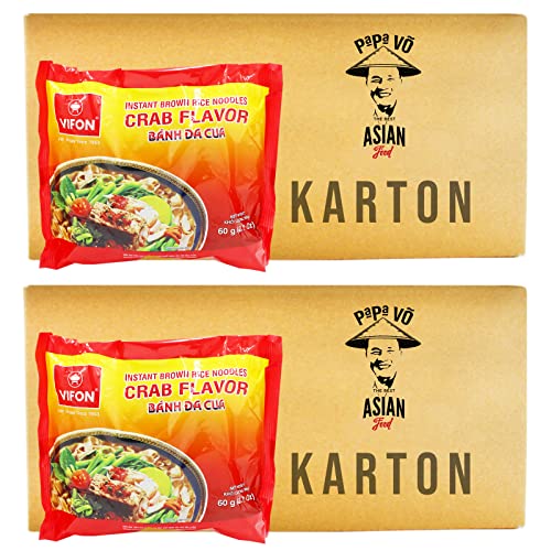 60er Pack (60x60g) Vifon Instant Reisnudeln mit Krabbengeschmack Banh Da Cua (Papa Vo ®) von VIFON