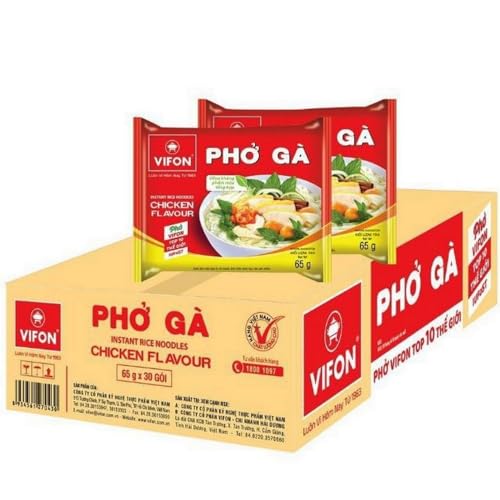 VIFON Instantreisnudelsuppe, Huhn, 30er Pack (30 x 60 g Karton) von VIFON