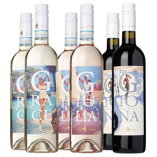 Villa Geissini Probierpaket | 2x Rotwein 2x Weißwein 2x Roséwein | Roberto Geissini Wein Geschenk - Set 6 Flaschen von VILLA GEISSINI
