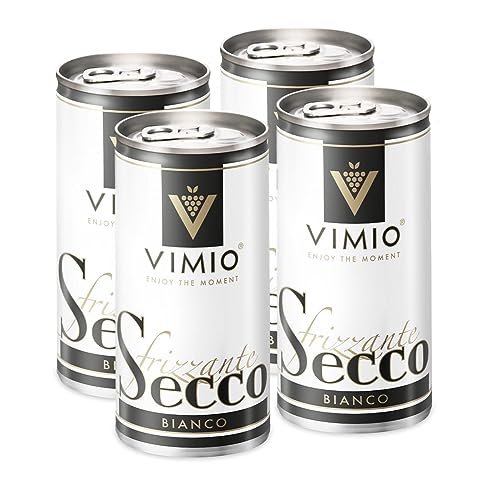 Vimio Secco Frizzante Bianco Perlwein Weiß 10,5% vol. 200 ml Dose (4x) von VIMIO