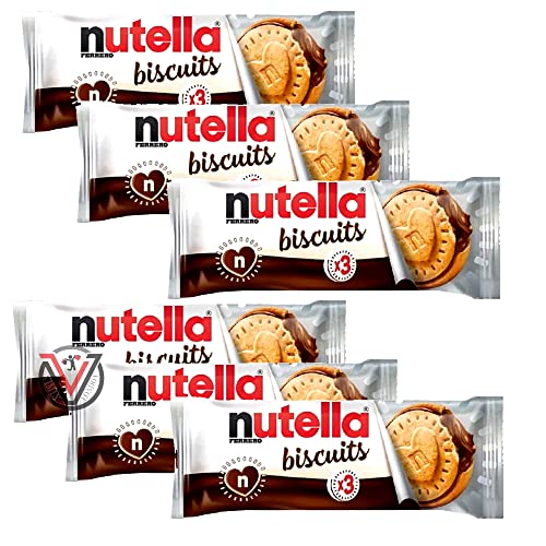 Nutella Biscuits 41g - 3 Kekse in einer Packung | Keks gefüllt mit Haselnuss-Aufstrich und Nutella Kakao! (6) von VIMIX