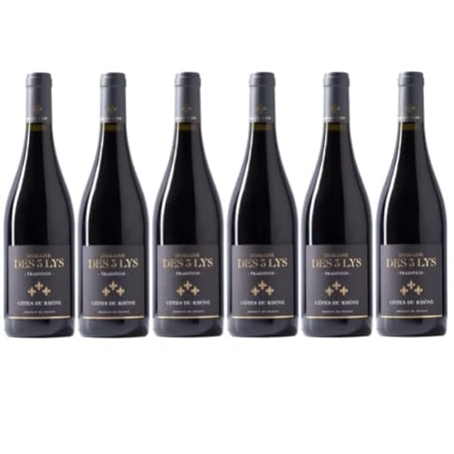 Côtes du Rhône 13,5% - Domaine des 3 lys 2023 - AOC - 6 x 75cl. von VINACCUS
