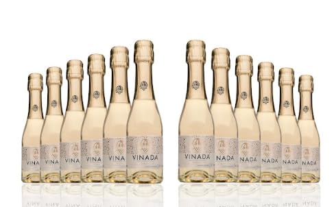 VINADA - Sparkling Gold - Zero Alcohol Wine - 200 ml (12 Glass Bottles) von VINADA