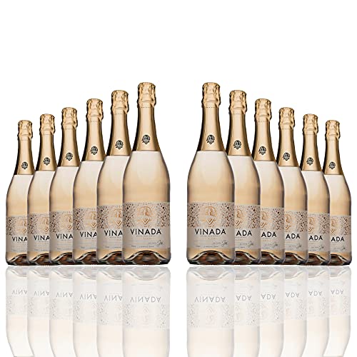 VINADA - Sparkling Gold - Zero Alcohol Wine - 750 ml (12 Glass Bottles) von VINADA