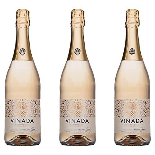 VINADA - Sparkling Gold - Zero Alcohol Wine - 750 ml (3 Glass Bottles) von VINADA