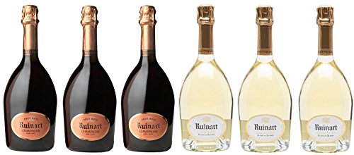 Lot von 6 Ruinart Brut Rosé und Blanc de Blancs Champagner 6x75cl von VINADDICT