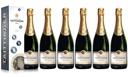 VINADDICT 6er Set Champagner Taittinger Brut Cuvée Prestige mit Kisten (750 Milliliter) von VINADDICT