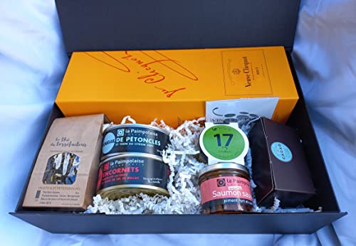 VINADDICT Feinschmeckerbox – Veuve Champagner, Tapas, Tee und handgemachte Schokolade, zerbröckelter Wildlachs, grünes Curry VINADDICT Feinschmeckerbox – Veuve Champagner, Tapas, Tee und handgemachte Schokolade, zerbröckelter Wildlachs, grünes Curry von VINADDICT