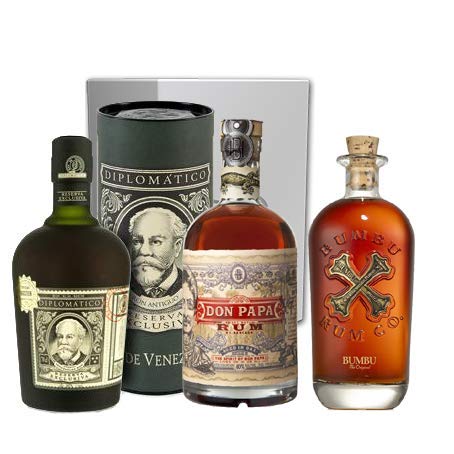 VINADDICT GESCHENKBOX - DIPLOMATICO RUMS, DON PAPA, BUMBU - LUXURY BOX von VINADDICT