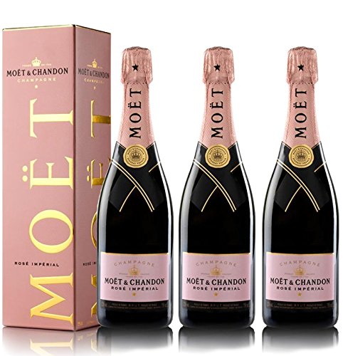 VINADDICT LOT von 3 CHAMPAGNERN MOËT & CHANDON ROSÉ IMPERIAL MIT KOFFER (750 Milliliter) von VINADDICT