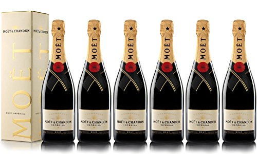 VINADDICT LOT von 6 MOËT & CHANDON BRUT MOËT IMPERIAL CHAMPAGNER MIT KOFFER (750 Milliliter) von VINADDICT