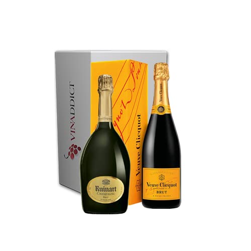 VINADDICT Prestige Champagner-Box – Ruinart Brut & Veuve – 2x von VINADDICT