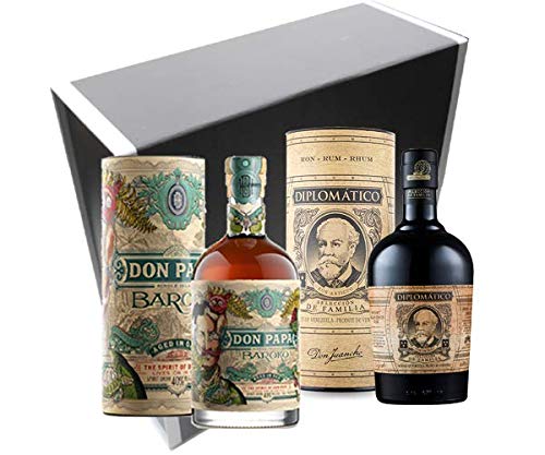 Vinaddict Rum Geschenkbox - Diplomatico Seleccion Familia, Don Papa Baroko. 2x70cl. von VINADDICT