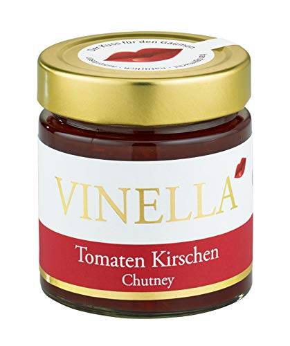 VINELLA Tomaten Kirsch Chutney I handgemacht I natürlich I Manufaktur I made in germany IBest Indian Style Chutney von VINELLA - „Das Original“– Fruchtig-aromatische Fruchtpaste als Dip oder Fertigsauce – Indisch kochen mit natürlichen Zutaten VINELLA Tomaten Kirsch Chutney I handgemacht I natürlich I Manufaktur I made in germany IBest Indian Style Chutney von VINELLA - „Das Original“– Fruchtig-aromatische Fruchtpaste als Dip oder Fertigsauce – Indisch kochen mit natürlichen Zutaten von VINELLA - Der Kuss für den Gaumen