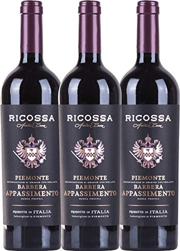 Barbera Appassimento DOC von Ricossa - Rotwein 3 x 0,75l VINELLO - 3er - Weinpaket inkl. kostenlosem VINELLO.weinausgießer Barbera Appassimento DOC von Ricossa - Rotwein 3 x 0,75l VINELLO - 3er - Weinpaket inkl. kostenlosem VINELLO.weinausgießer von VINELLO