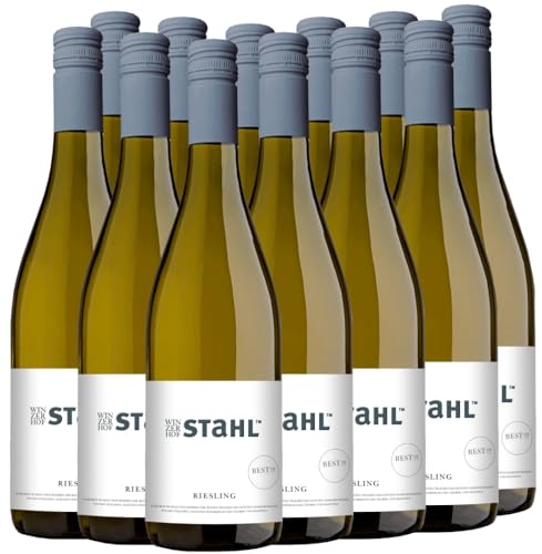 Best of Riesling Winzerhof Stahl Weißwein 12 x 0,75l VINELLO - 12 x Weinpaket inkl. kostenlosem VINELLO.weinausgießer von VINELLO