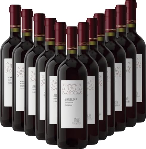Cannonau di Sardegna DOC - Sella & Mosca - 12 x 0,75l VINELLO - 12er - Weinpaket inkl. kostenlosem VINELLO.weinausgießer von VINELLO