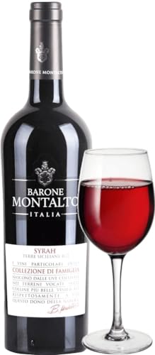 Collezione Famiglia Syrah Terre Siciliane IGT Barone Montalto Rotwein 12 x 0,75l VINELLO - 12 x Weinpaket inkl. kostenlosem VINELLO.weinausgießer von VINELLO