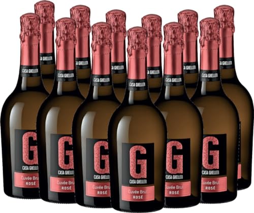 Cuvée Brut Spumante Casa Gheller Schaumwein 12 x 0,75l VINELLO - 12 x Weinpaket inkl. kostenlosem VINELLO.weinausgießer von VINELLO