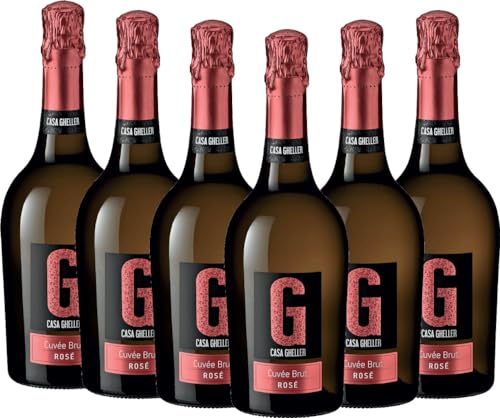 Cuvée Brut Spumante Casa Gheller Schaumwein 6 x 0,75l VINELLO - 6 x Weinpaket inkl. kostenlosem VINELLO.weinausgießer von VINELLO