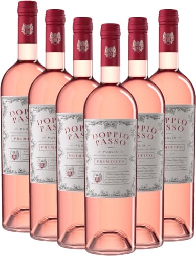 Doppio Passo Rosato Puglia IGT CVCB Roséwein 6 x 0,75l VINELLO - 6 x Weinpaket inkl. kostenlosem VINELLO.weinausgießer von VINELLO