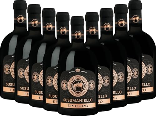 Epicuro Susumaniello Puglia IGT Femar Vini Rotwein 9 x 0,75l VINELLO - 9 x Weinpaket inkl. kostenlosem VINELLO.weinausgießer von VINELLO