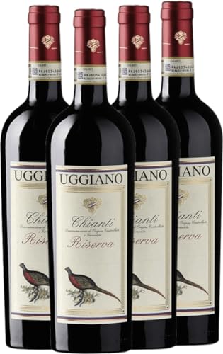 Fagiano Prestige Chianti Riserva DOCG Azienda Uggiano Rotwein 4 x 0,75l VINELLO - 4 x Weinpaket inkl. kostenlosem VINELLO.weinausgießer von VINELLO
