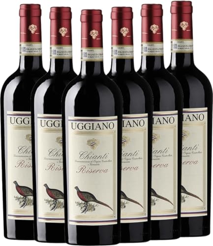 Fagiano Prestige Chianti Riserva DOCG Azienda Uggiano Rotwein 6 x 0,75l VINELLO - 6 x Weinpaket inkl. kostenlosem VINELLO.weinausgießer von VINELLO