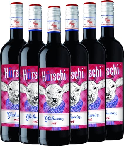 Glühwein rot Hürschi Weinhaltiges Getränk 6 x 0,75l VINELLO - 6 x Weinpaket inkl. kostenlosem VINELLO.weinausgießer von VINELLO