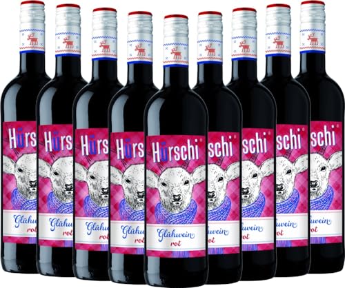 Glühwein rot Hürschi Weinhaltiges Getränk 9 x 0,75l VINELLO - 9 x Weinpaket inkl. kostenlosem VINELLO.weinausgießer von VINELLO