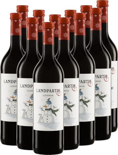 Landpartie Premium-Glühwein Rot Peter Riegel Weinimport Weinhaltiges Getränk 12 x 0,75l VINELLO - 12 x Weinpaket inkl. kostenlosem VINELLO.weinausgießer von VINELLO
