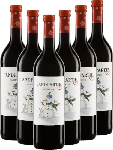 Landpartie Premium-Glühwein Rot Peter Riegel Weinimport Weinhaltiges Getränk 6 x 0,75l VINELLO - 6 x Weinpaket inkl. kostenlosem VINELLO.weinausgießer von VINELLO