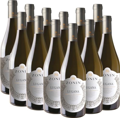 Lugana DOC von Zonin Weißwein 12 x 0,75l 2021 VINELLO - 12er - Weinpaket inkl. kostenlosem VINELLO.weinausgießer von VINELLO