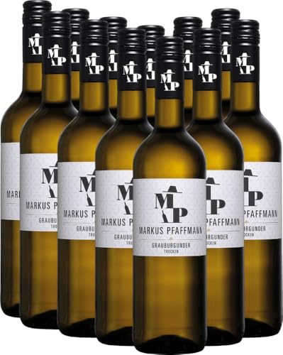 MP Grauburgunder von Markus Pfaffmann - Weißwein 12 x 0,75l VINELLO - 12er - Weinpaket inkl. kostenlosem VINELLO.weinausgießer von VINELLO