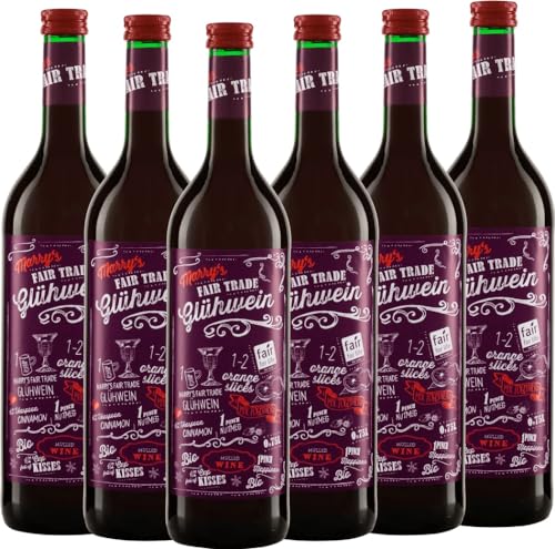 Marry's Fairtrade Glühwein Rot Stellar Organics Weinhaltiges Getränk 6 x 0,75l VINELLO - 6 x Weinpaket inkl. kostenlosem VINELLO.weinausgießer von VINELLO