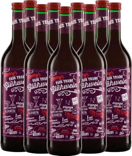 Marry's Fairtrade Glühwein Rot Stellar Organics Weinhaltiges Getränk 9 x 0,75l VINELLO - 9 x Weinpaket inkl. kostenlosem VINELLO.weinausgießer von VINELLO