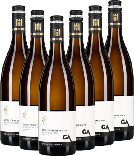 Untertürkheimer Gips Weißburgunder trocken Aldinger Weißwein 6 x 0,75l VINELLO - 6 x Weinpaket inkl. kostenlosem VINELLO.weinausgießer von VINELLO