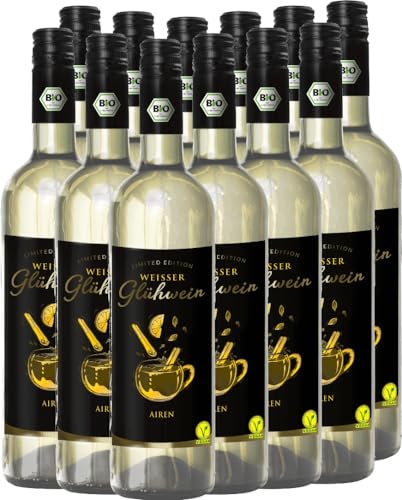 Weißer Glühwein Airen Bio P&P Weine Weinhaltiges Getränk 12 x 0,75l VINELLO - 12 x Weinpaket inkl. kostenlosem VINELLO.weinausgießer von VINELLO