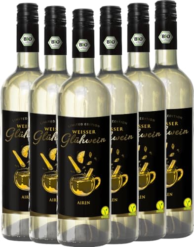 Weißer Glühwein Airen Bio P&P Weine Weinhaltiges Getränk 6 x 0,75l VINELLO - 6 x Weinpaket inkl. kostenlosem VINELLO.weinausgießer von VINELLO