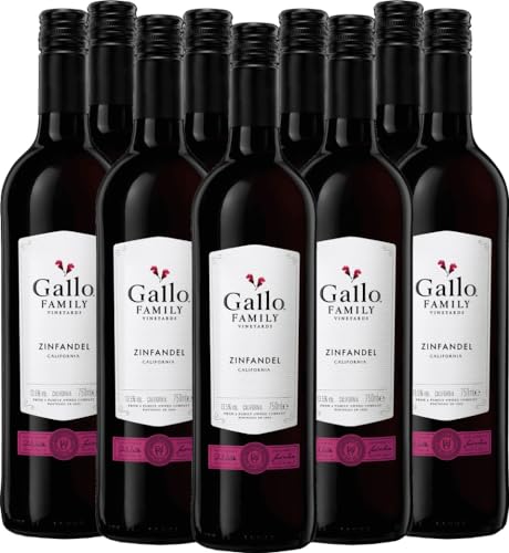 Zinfandel Gallo Family Rotwein 9 x 0,75l VINELLO - 9 x Weinpaket inkl. kostenlosem VINELLO.weinausgießer von VINELLO