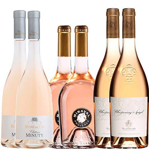 Entdeckungslose Best of Côtes de Provence: 2 Rose et Or Minuty du Château Minuty-2 Miraval du Château de Miraval-2 Whispering Angels du Château d’esclans von VINOTHENTIQUE