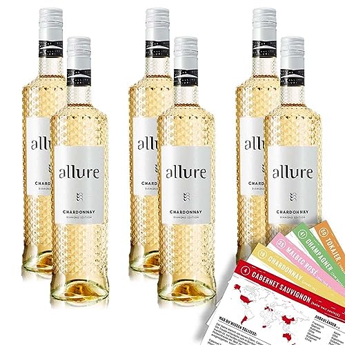 Allure Chardonnay, halbtrocken, Weinpaket + VINOX Weinkarten (6x0,75 l) von VINOX